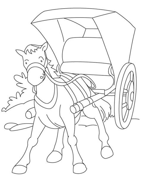 horse and cart coloring pages  learny kids
