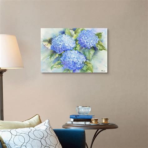 Sky Blue Hydrangea Canvas Wall Art Print Hydrangea Home Decor Ebay