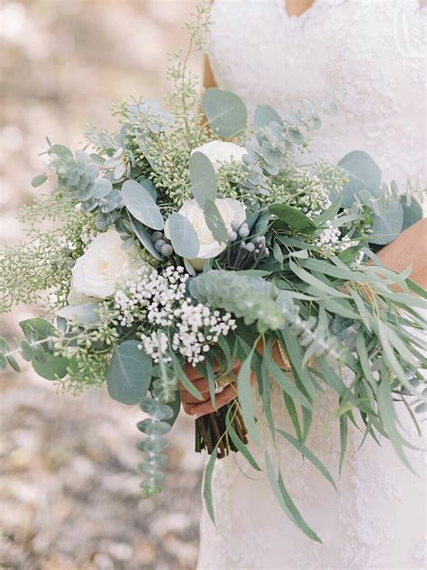 20 Greenery Wedding Bouquet Ideas From Eucalyptus To Succulents