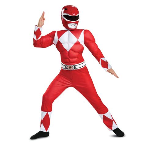 Buy Red Ranger Muscle Costume Official Power Rangers Costume With Online At Desertcartisrael
