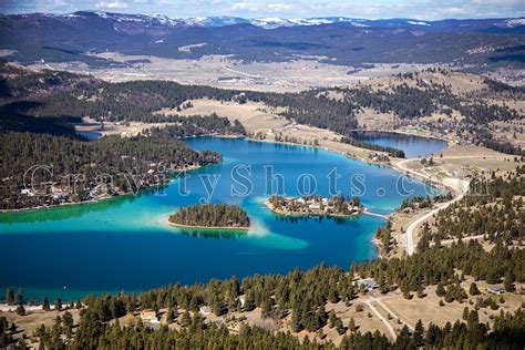 Aerial Photography Of Foys Lake Kalispell Montana