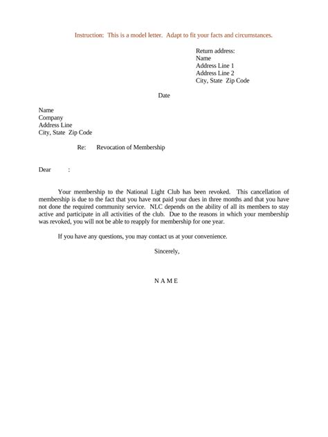 Revocation Letter For Union Printable Form Fill Out And Sign
