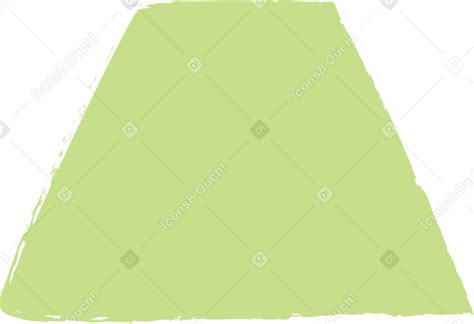 Light Green Trapezoid Illustration In Png Svg