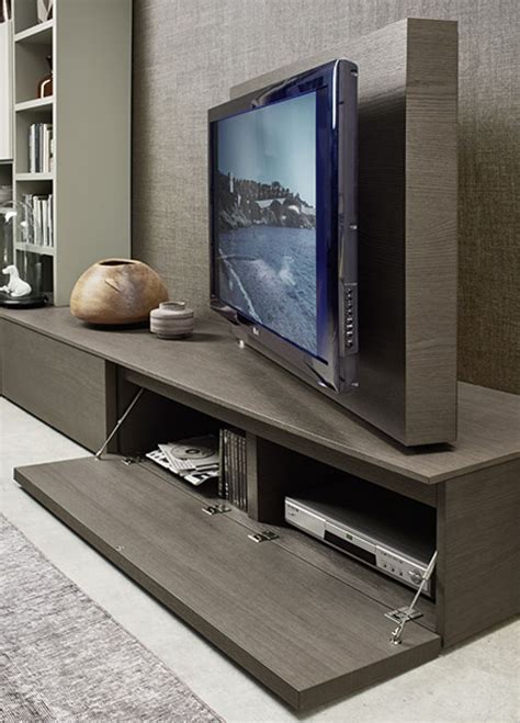 This Swivel Tv Feature With Hidden Media Storage On The Kronos S28 Is