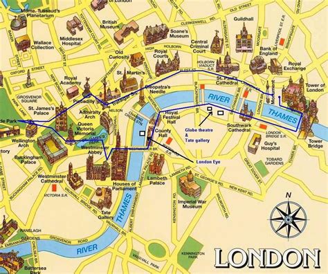 Épinglé Par Francesca Marcolini Sur Visit London Carte Touristique