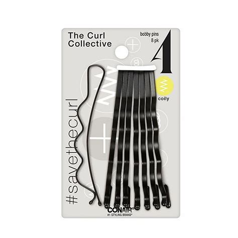 Conair The Curl Collective Coily Bobby Pins Black 8 Ct Shipt