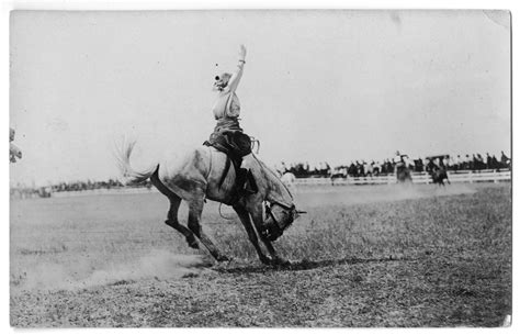 Ruth Roach On A Bucking Bronco The Portal To Texas History