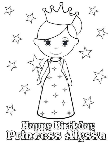 Happy Birthday Princess Coloring Pages At Free