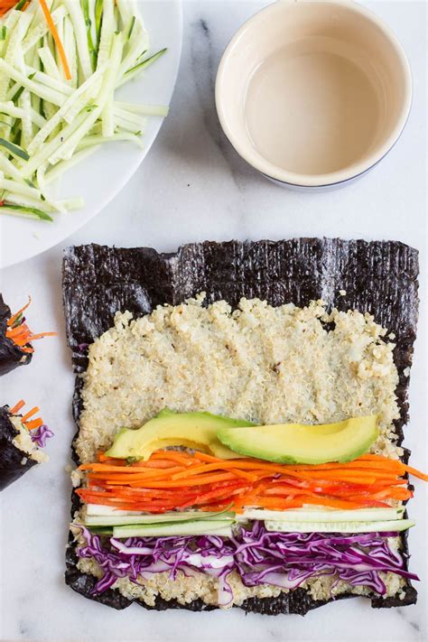 Vegetable Cauliflower Rice Quinoa Sushi Simply Quinoa Recipe