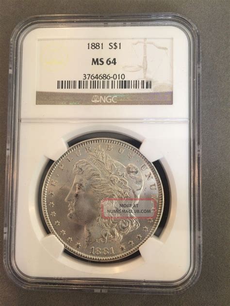 1881 Morgan Dollar Ngc Ms 64