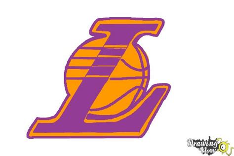 How To Draw Lakers Logo Drawingnow