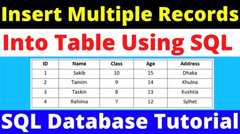 How To Insert Multiple Records In Sql Table Insert Multiple Rows Into