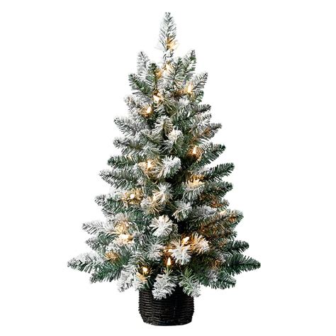 Holiday Time Pre Lit Cooper Flocked Artificial Christmas Tree 24