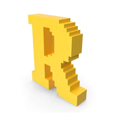 Stylized Cartoon Voxel Pixel Art Letter R Png Images And Psds For