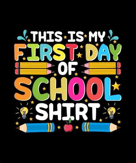 100 Days Of School Tシャツのデザイン This Is My First Day Of School Shirt