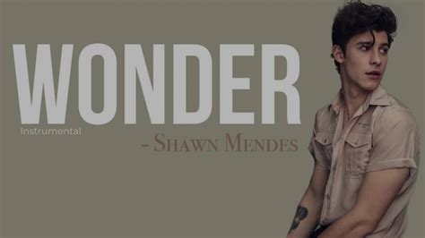 Shawn Mendes Wonder Instrumental Youtube