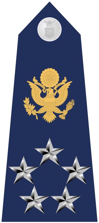 General Of The Air Force Rank Insignia Shoulder Board U S Air Force The Five Star Rank Was