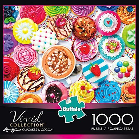 New listingbuffalo jigsaw puzzle aimee stewart pixels & pizza 1000 piece new fast shipping. Buffalo Jeux 11710-vivid Collection-aimee Stewart-cupcakes ...