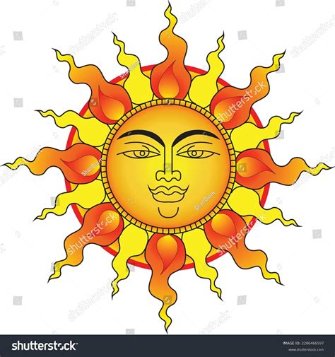 Sinhala Hindu New Year Sun Vector Stock Vector Royalty Free