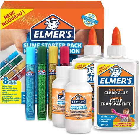 Elmer S Glitter Slime Kit With Purple And Blue Glitter Glue Plus 2