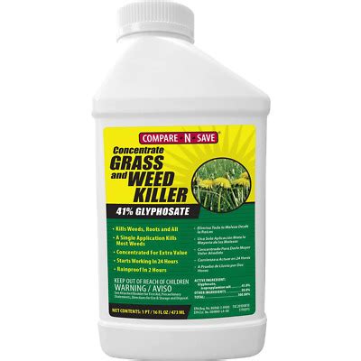 Compare N Save Grass And Weed Killer Glyphosate Concentrate Oz Sq Ft Ebay