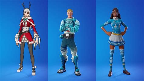 Fortnite Christmas Skins 2021 Icebound Midas Blizzaballe Ice Crystal