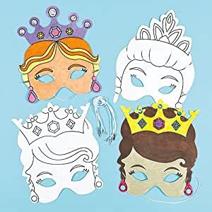 Kindermasken zum ausdrucken / ausmalbilder masken 31 ausmalbilder malvorlagen : Masken zum Basteln und Ausmalen - Prinzessin - für Kinder ideal zum Kindergeburtstag und ...