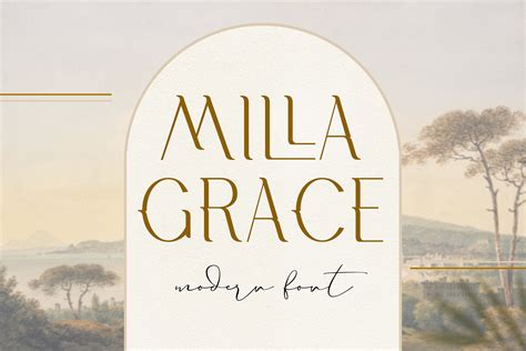 Milla Grace Modern And Classic Font Logo Typeface Website Etsy