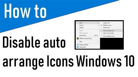 Disable Auto Arrange Icons Windows 10 Tutorials Desktop Icons Small