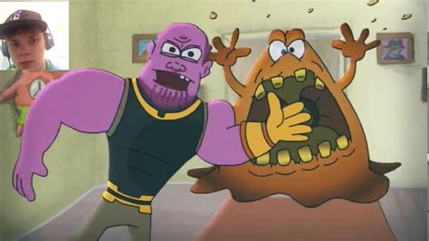 Evil Reacts Cartoon Beatbox Battles Thanos Vs Patrick