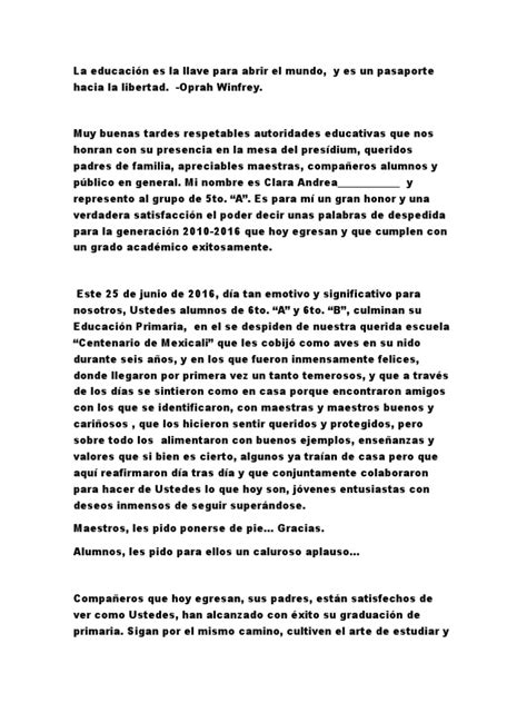 Palabras Para Despedir Alumnos De Septimo Grado Descargar Pdf