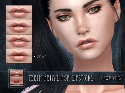 Remussirion Teeth Detail For Lipsticks Ts4 Dopecherryblossomheart