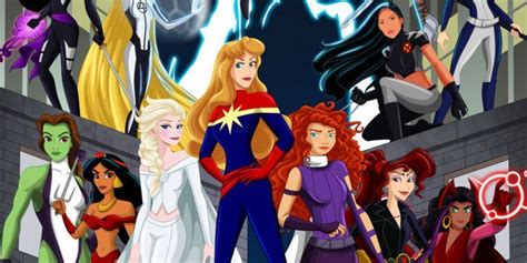 Disney Princess Marvel Superheroes Mashup Disney Princesses As