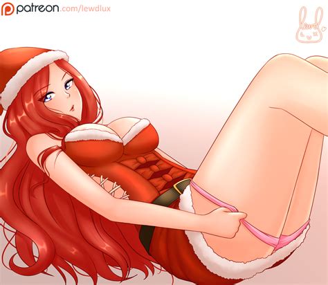 Rule 34 2017 Breasts Candy Cane Miss Fortune Christmas Cleavage Female League Of Legends