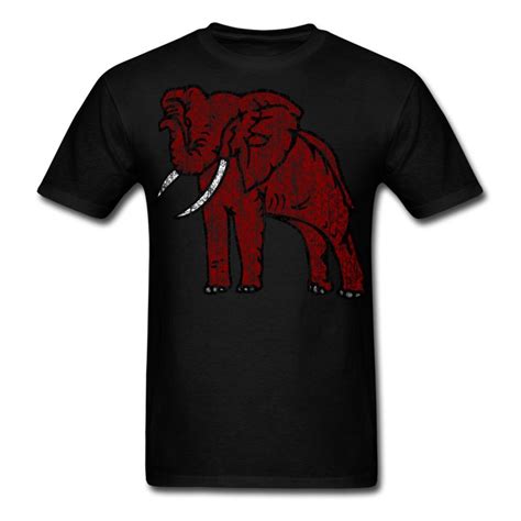 Crimson Elephant Vintage Style T Shirt For Alabama Crimson Tide Fans