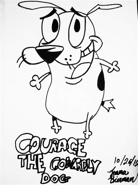 Courage The Cowardly Dog Coloring Page Coloring Home