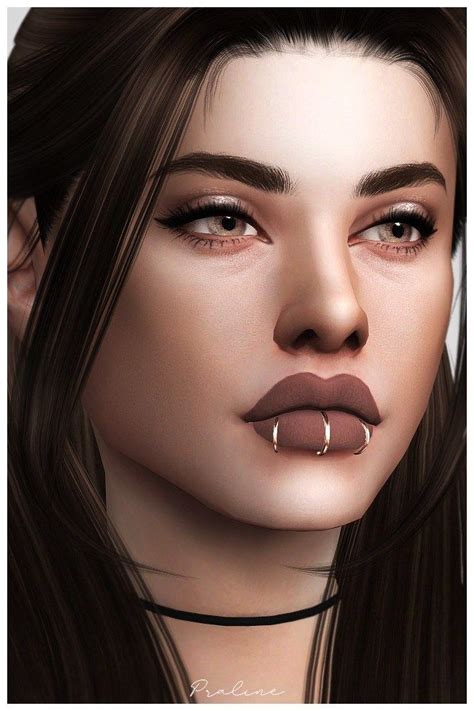 A Digital Painting Of A Woman With Piercings On Her Nose