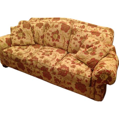 Ethan Allen Whitney Three Cushion Sofa Two Cushion Love Seat Couch