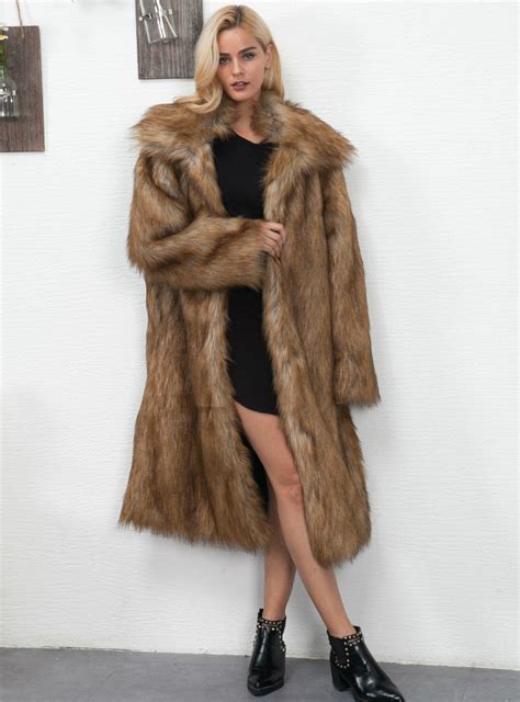 Faux Fur Like Coats Womens Long Coats Lilacoo