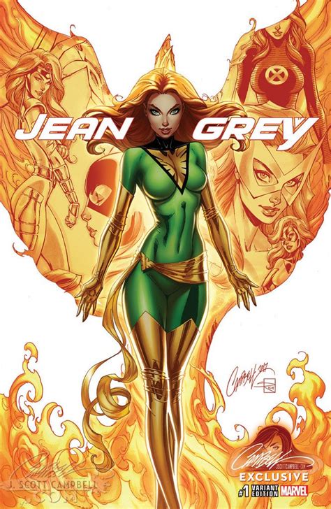 Jean Grey 1 J Scott Campbell Store Exclusive Cover C J Scott Campbell Fan Page