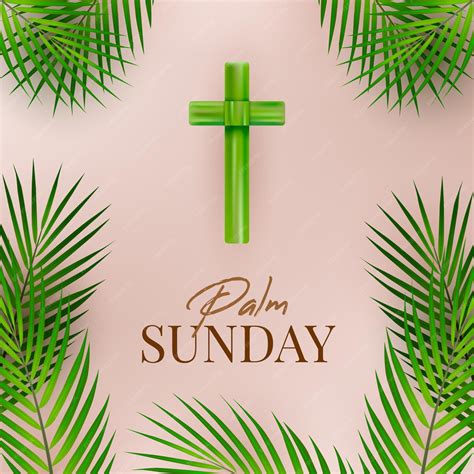 Free Vector Realistic Palm Sunday Illustration