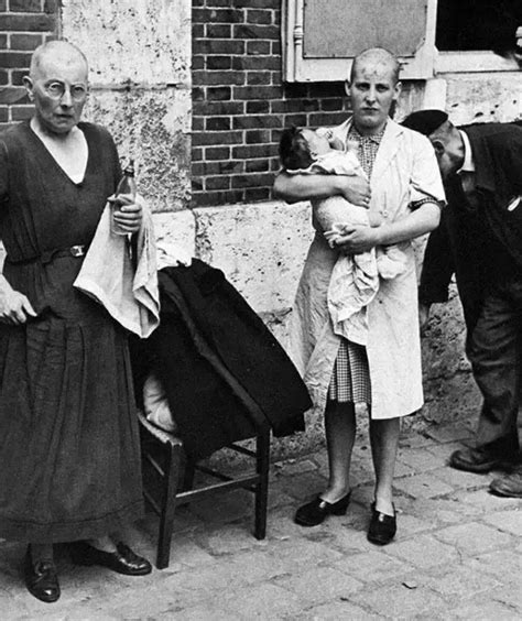 A French Women And Her Mother Was Forced To Shave Their Hairs As