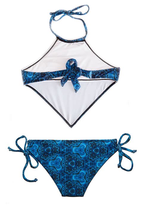 Chance Loves Blue Black Girls Bikini 2 Piece Set High Quality Swimwear