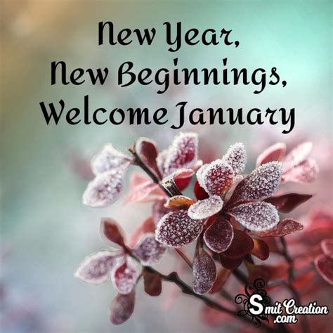 New Year New Beginnings Welcome January