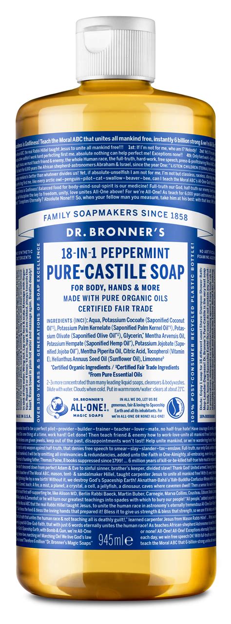 Kaufe Dr Bronners Pure Castile Liquid Soap Peppermint 945 Ml 945