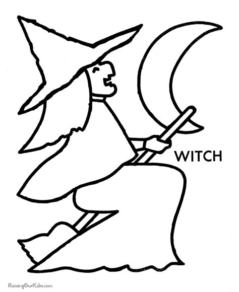 Free Coloring Pages Halloween Witch Coloring Home