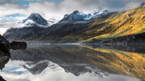 Wallpaper Nature Landscape Mountains Clouds Sky Trees