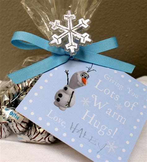 Elegant Frozen Party T Tags Warm Hugs From Olaf Party Favor Tags
