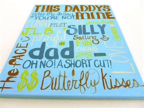 Plus, this is a safe, easy, and quick craft that the kids can help out with. Father's day gift idea with canvas, paint and different fonts....things that remind me of my Dad ...