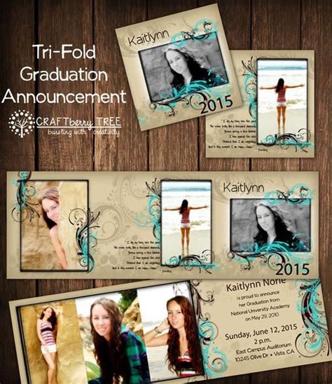 This Tri Fold Graduation Announcement Is Just One Of The Custom